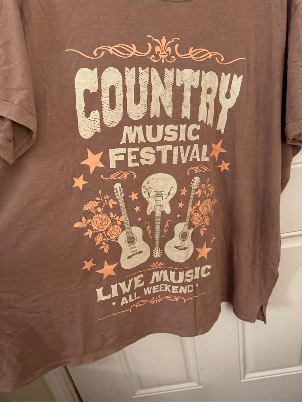 Maurices Brown Graphic Tee with Cream Accent